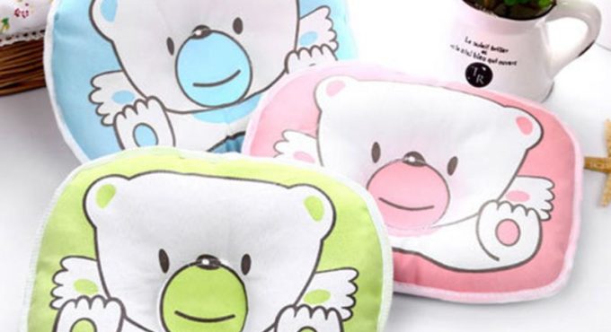 Infant Bear Pattern Pillow Newborn Baby Support Cushion Pad Prevent Flat Head Shaping Pillow Correct Sleeping Posture Cojines