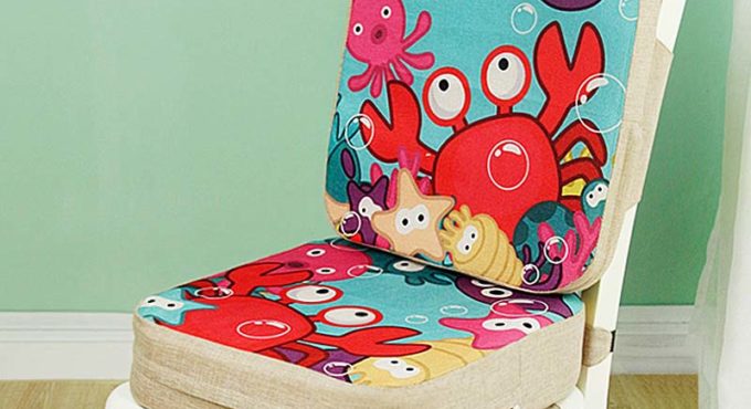 Kids Booster Seat Baby Dining Cushion Children Increased Chair Pad Adjustable Removable Highchair Chair Booster Cushion Seat