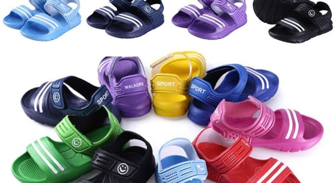 New 1 Pair Casual Children Kids Shoes Baby Boy Closed Toe Summer Beach Sandals Flat Mother Kids Children's Shoes Sandals