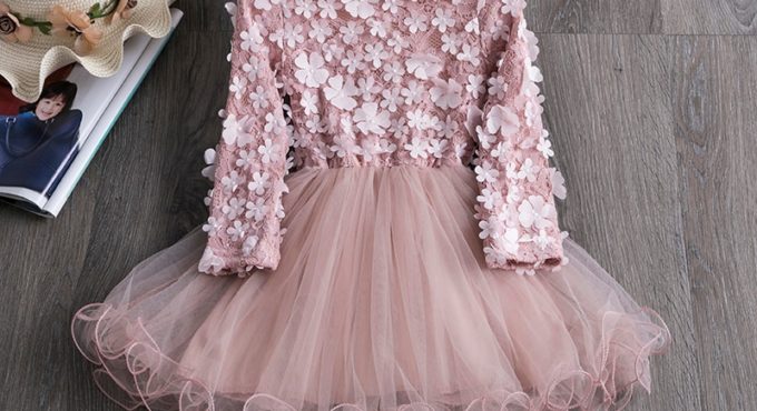 Princess New Year Dress For Girls Children's Birthday Party Costume Children Tulle Fabrics Elegant Wedding Gown For 3 4 5 6 7 8T