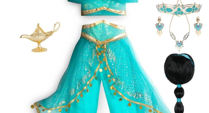 Princess Dress up of Aladdin and the Magic Lamp Girls Birthday Party Jasmine Cosplay Costume Top+Pants+Headband 2 4 6 8 10 12Yrs