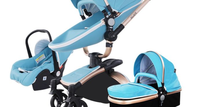 New baby stroller 3 in1, PU leather baby carriage,Newborn Two-way Foldable stroller, Baby Pram, kinderwagen,baby pushchair