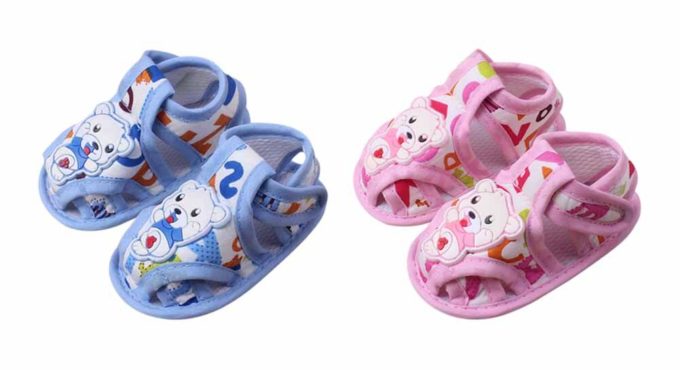 JOCESTYLE 2pcs Newborn Baby Cartoon Bear Summer Hollow Prewalkers Soft Sole Sandals Dropshipping