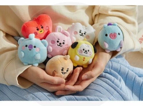 New Korean Kpop Animal Cartoon Keychain Bangtan Boys Group Pong Standing Small Plush Pendant 7CM Baby Lovely Toys Bag Accessory