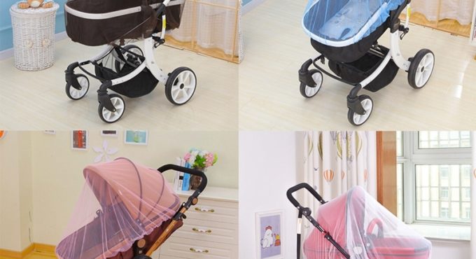 Newborn Stroller Full Cover Dustproof Mosquito Nets Breathable Baby Walker Increase Large Encryption Type Outdoor Universal