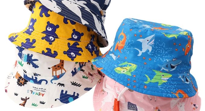 Cute Baby Hat Spring Summer Cartoon Kids Hat for Girls Boys Bucket Hat Cotton Unisex Kids Accessories Children Cap 1 PC