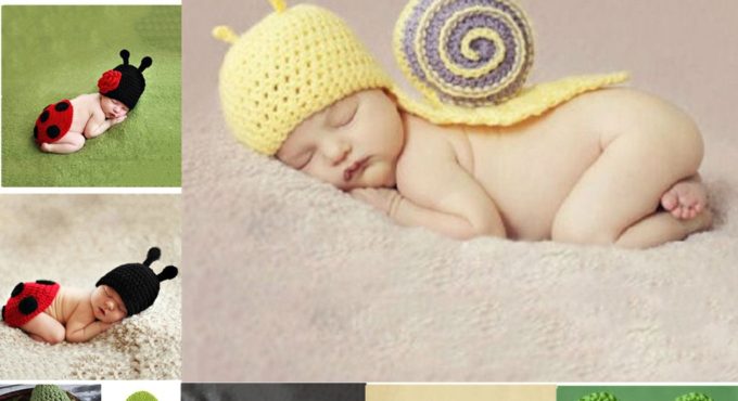 New Cute Baby Clothing Crochet Photograph Photo Hat Flower Set Newborn Baby Costume Props Shorts Props Baby Girl Rabbit