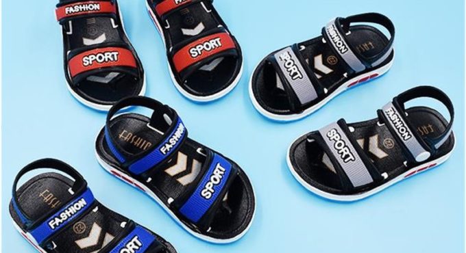 Kids Summer Shoes Children Sandals for Boys Casual Student Flat Beach Shoes Kids Outdoor Soft Non-slip Leather Sandals F0068