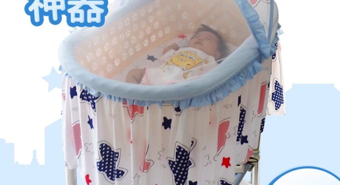 Baby Cradle Automatic Electric Rocking Chair Artifact Sleeping Newborn Shake Bassinet Cadeira Balanco Kids Bed BK50YY