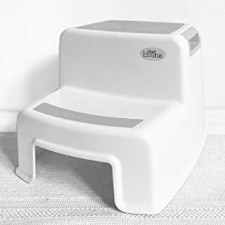 Dual Height 2 Step Stool for Kids | Slip Resistant Soft Grip Toddler's Stool for Potty Training and Use in the Bathroom or That