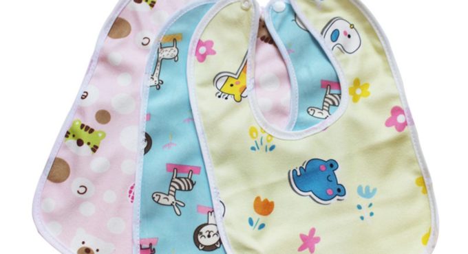 Children's Waterproof Saliva Towel Bib Super Soft Bib Baby Double Saliva Towel Baby Eating Bib Cartoon Bib