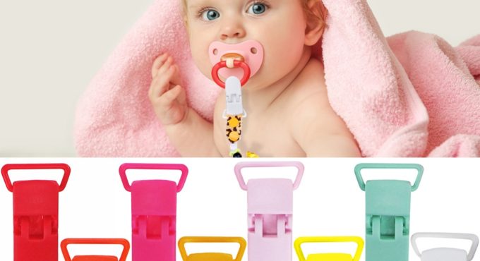 Plastic Baby Pacifier Clips Chain Soother Holder Infant Nipples Clamp Toys Accessories Multi Colors