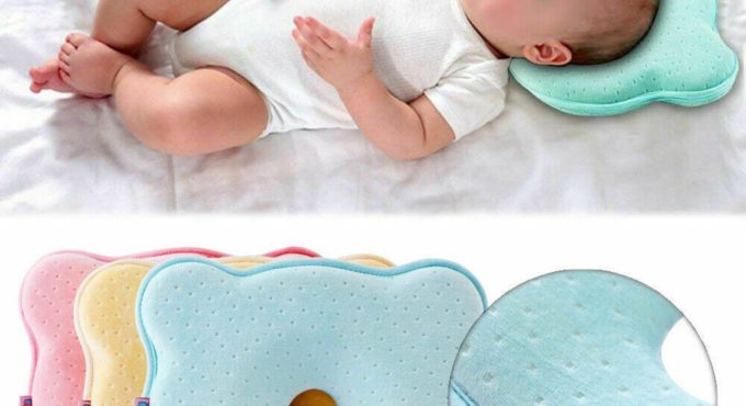 Baby Pillow Anti-roll Head Cushion Newborn Head Support with Velvet Cover Baby Supplies Infant Anti Roll Toddler Pillow