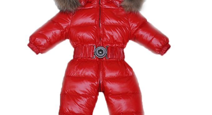 2018 Children Jumpsuit Baby Winter Duck Down Rompers Raccoon Fur Girl Boy Overall Snowsuit Coat Warm Kid Jumpsuit Baby Outerwear