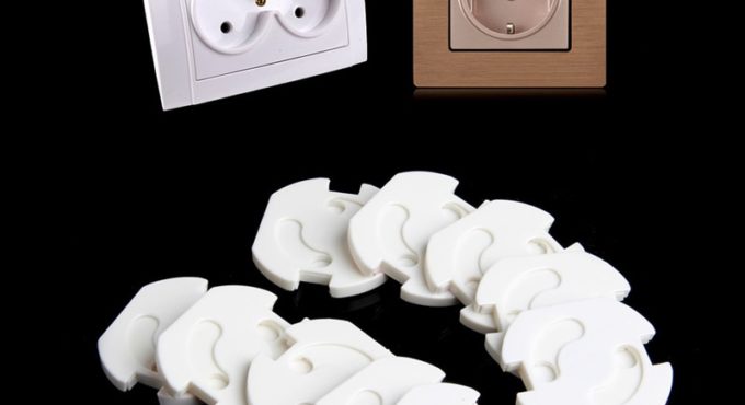 10pcs EU Power Socket Electrical Outlet Baby Kids Child Safety Guard Protection Anti Electric Shock Plugs Protector Rotate Cover