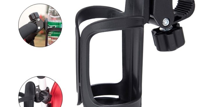 New Baby Stroller Cup Holder Rack Bottle Universal 360 Rotatable Cup Holder for Pram Stroller Carrying Case Milk Bottle Cart