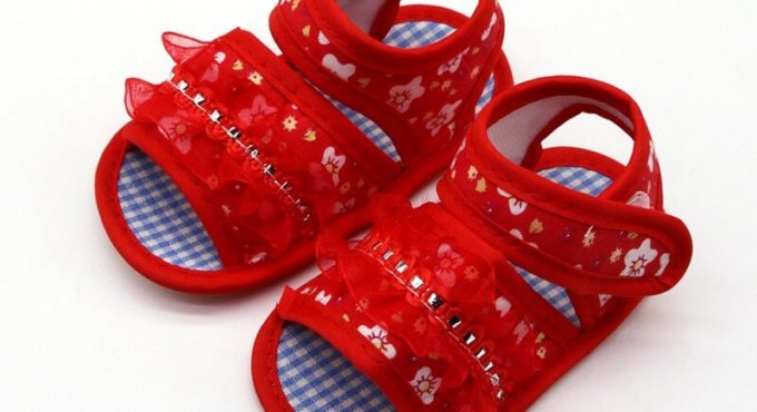 2019 cute baby sandals lace flower sandals cute sweet baby print shoes baby soft bottom toddler shoes