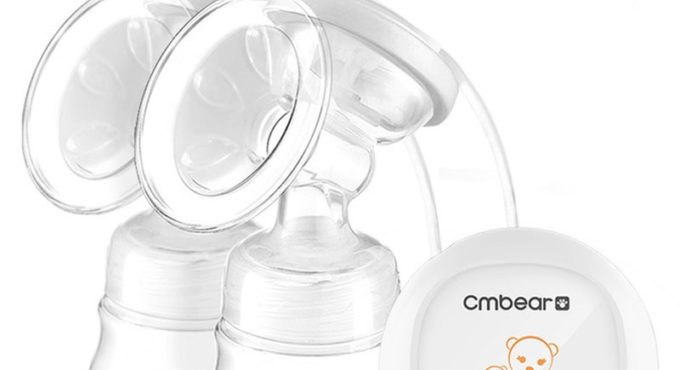 Cmbear Baby Breastfeeding LCD Display Double Breast Pump Milk Bottle PP USB Convenient Powerful massage Breast Pumps Bottle