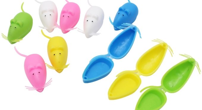 10PCS Baby Tooth Box Organizer Mouse Plastic Milk Teeth Storage Box Save Collect First Tooth Gift for Boy Girl Random Color