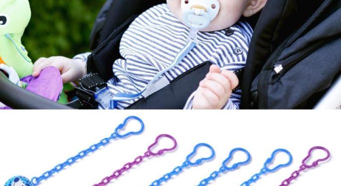 1/2pcsNewborn Baby Pacifier Clip Chain Pacifier Clips with Anti-drop Chain Dummy Pacifier Chain Dummy Clip Nipple Holder Teether