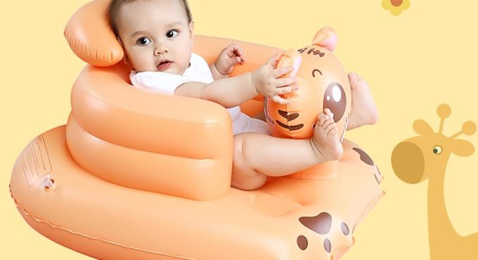 Baby Kid Children Inflatable Bathroom Sofa Chair Seat Learn Portable BB Dinner Chair Portable Bath Stool For Babies