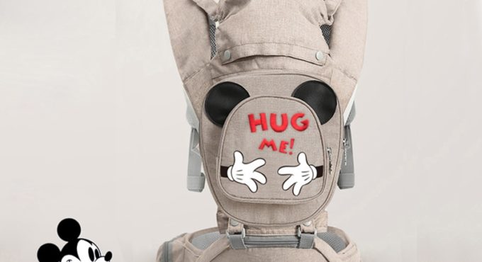 Disney Ergonomic Baby Carrier Infant Kid Baby Hipseat Sling Front Facing Kangaroo Baby Wrap Carrier for Baby Travel 0-18 Months