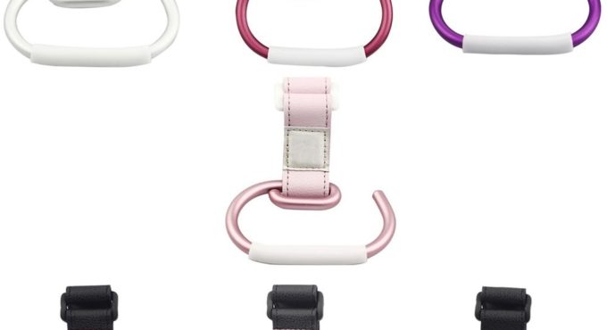 Adjustable Baby Stroller Hooks Kids Pushchair Pram Hanger Carabiner Shopping Bag Clip Rotatable Strap Hook Strollers Accessories