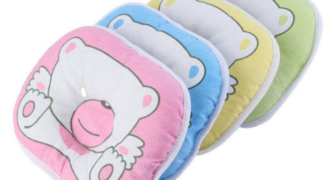 Baby Cartoon Animal Anti-Roll Pillow Newborn Infant Foam Memory Cushion Anti Flat Head Syndrome for Crib Cot Bed Neck Support