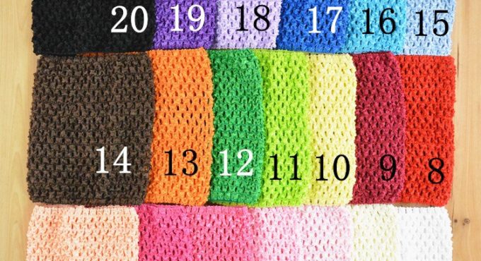 Multicolor Baby 6inch Crochet Headbands Kids 15*15cm Waffle String Elastic Knit Corset Wrap Chest Tube Top Hair Accessory 120pcs