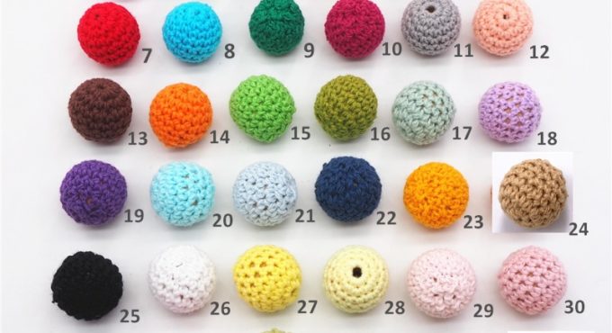 Chenkai 1000pc 20mm Crochet Round Knitting Wooden Beads Balls for DIY decoration baby wooden teether jewelry necklace Toy