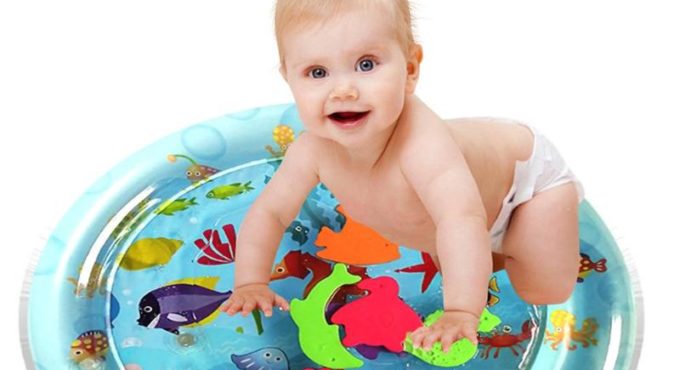 Baby Kids Round Water Playmat Inflatable Thicken PVC Infant Gym Playmat Toys Infant Summer Water Playmat Gyms Mat