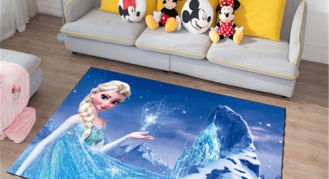 Frozen Anna Elsa Door Mat Kids Boys Girls Game Mat Carpet Mickey and Minnie Mouse Bedroom Kitchen Carpet Indoor Bathroom Mat