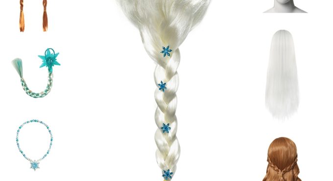 New Year Princess Girls Anna Elsa 2 Wig Headwear Cosplay Snow Queen HairBands Children Jewelry Christmas Party Fancy Headdress