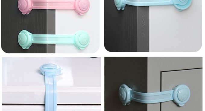 10pc Child Cabinet Lock Baby Safety Doors Lock Protection of Children Drawer Locking Babyproof Plastic Lock Fridge Lock for Kids