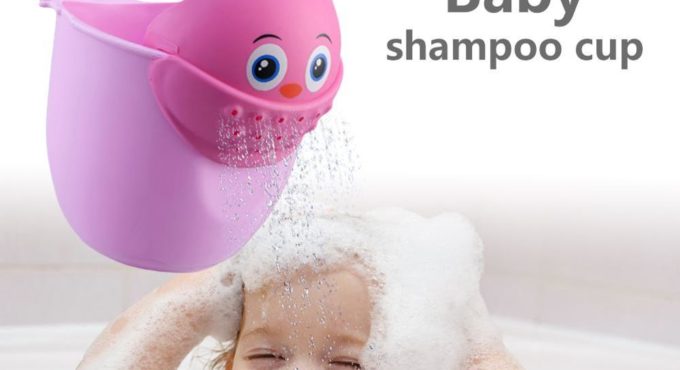 Infant Child Shower Shampoo Cup Baby Cartoon Newborn Shower Cup Baby Shower Watering Spoon Bathing Cup