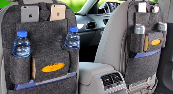 Waterproof Vehicle Storage Sundries Bag Car Seat Back Protector Cover for Children Baby Kick Mat Protect Bag