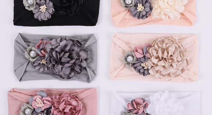 1Pcs Baby Bow Hairband Elastic Headband Cute 3D Flower Hair Band Head Wrap Cute Princess Hair Accessories