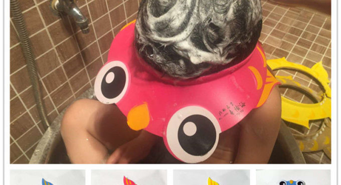 Hot Babies Children Kids Safe Shampoo Bath Bathing Shower Cap Wash Hair Shield Hat