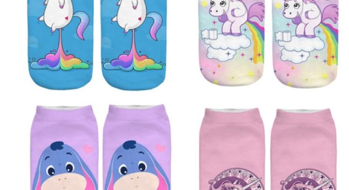 Cotton Unicorn Socks Women Funny 3D Print Socks For Pregnant Maternity Sokken Winter Autumn Spring