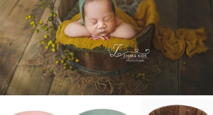 Newborn Photography Props Furniture Baby Photography Photo Shoot Vintage Posing Wood Bed Photograpghy Baskets Baby Souvenirs