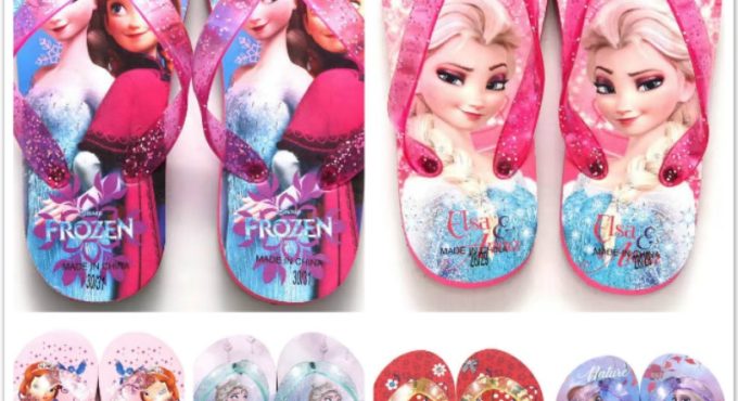 New Summer Children Slippers Cartoon Princess Frozen Anna Elsa Minnie Sophia Print Flips Flops Baby Girls Shoes Kids Beach Wear