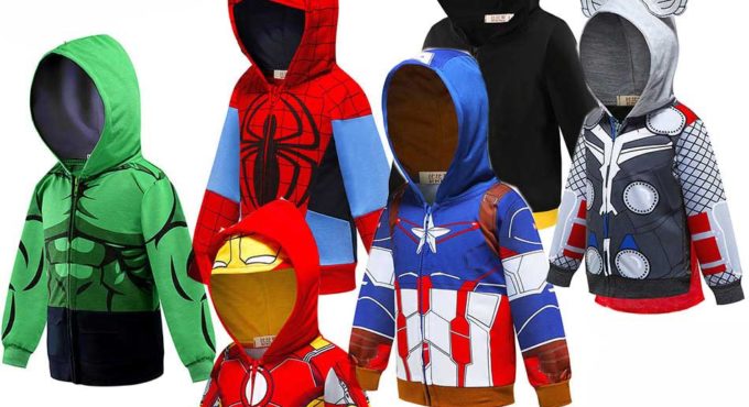 Baby Boys Cool Superheroes Hoodie Cartoon Sweatshirt Kids Cars Clothes Spring Autumn Thin Coat Children Hooded Jacket Role Play