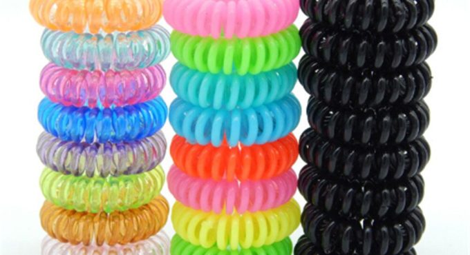 10Pcs Colorful Telephone Wire Elastic Hair Bands Plastic Spring Gum For Hair Ties No Crease Coil Hair Tie Ponytail Hair Access