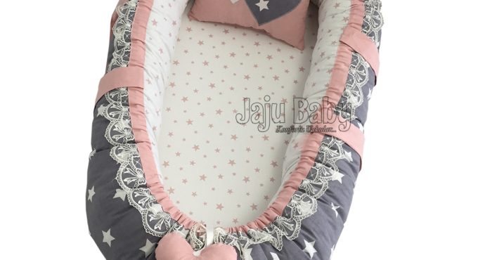 Jaju Baby Special Hand Made Gray Star Babynest Orthopedic Baby Nest Crib Bedding Set Cot Crib Baby Play Mat Nest Children's Pla