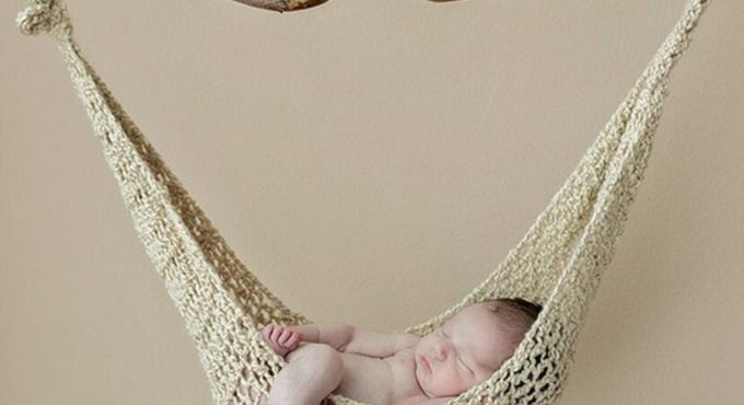 160cm Solid Color Newborn Baby Hammock Crochet Knit Hammock Hanging Cocoons Bed Photography Photo Props Accessories