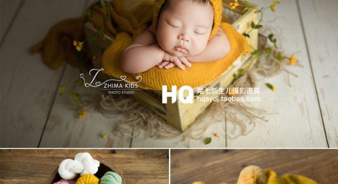 newborn photography accessories fotografia acessorio props crochet knit wrap and hat bebe foto handmade stretchy swaddle wrap