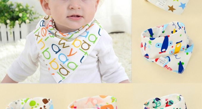 1Pcs Kids Baby Unisex Feeding Saliva Towel Dribble Triangle Bandana Bibs Burp Cloths Baby Gifts New