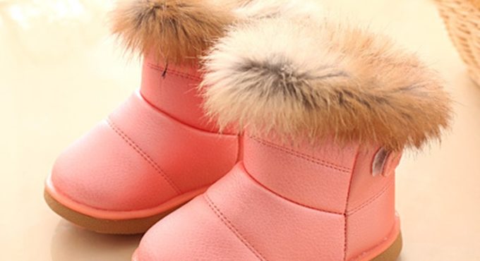 COZULMA Children Warm Boots Boys Girls Winter Snow Boots with Fur 1-6 Years Kids Snow Boots Children Soft Bottom Shoes