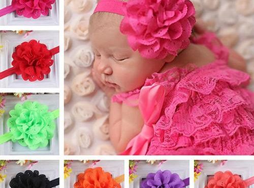 Newaby Girls Kids Fashion Hollow Lace Flower Headband Headwear Cloth Hair Band Rope Decoration Accessory Photo Props