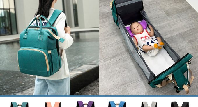 Mommy Baby Diaper Bag Multifunction Folding Baby Mom Travel Backpack Large Capacity Nappy Maternity Care Women Bag Nursing Bags